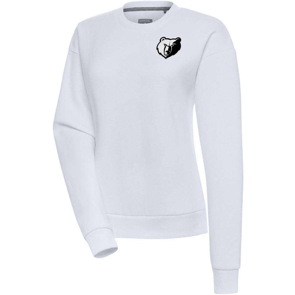 Memphis Grizzlies Antigua Women's Brushed Metallic Victory Pullover Sweatshirt - White