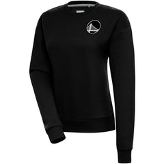 Golden State Warriors Antigua Women's Brushed Metallic Victory Pullover Sweatshirt - Black