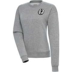 Dallas Mavericks Antigua Women's Brushed Metallic Victory Pullover Sweatshirt - Heather Gray