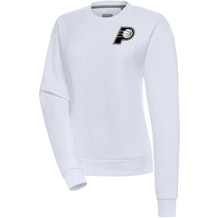 Indiana Pacers Antigua Women's Brushed Metallic Victory Pullover Sweatshirt - White