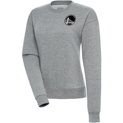 Golden State Warriors Antigua Women's Brushed Metallic Victory Pullover Sweatshirt - Heather Gray