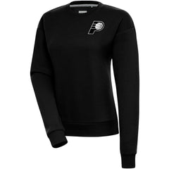 Indiana Pacers Antigua Women's Brushed Metallic Victory Pullover Sweatshirt - Black