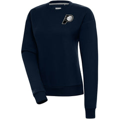 Indiana Pacers Antigua Women's Brushed Metallic Victory Pullover Sweatshirt - Navy