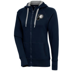 Indiana Pacers Antigua Women's Brushed Metallic Victory Full-Zip Hoodie - Navy