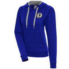 Dallas Mavericks Antigua Women's Brushed Metallic Victory Pullover Hoodie - Blue