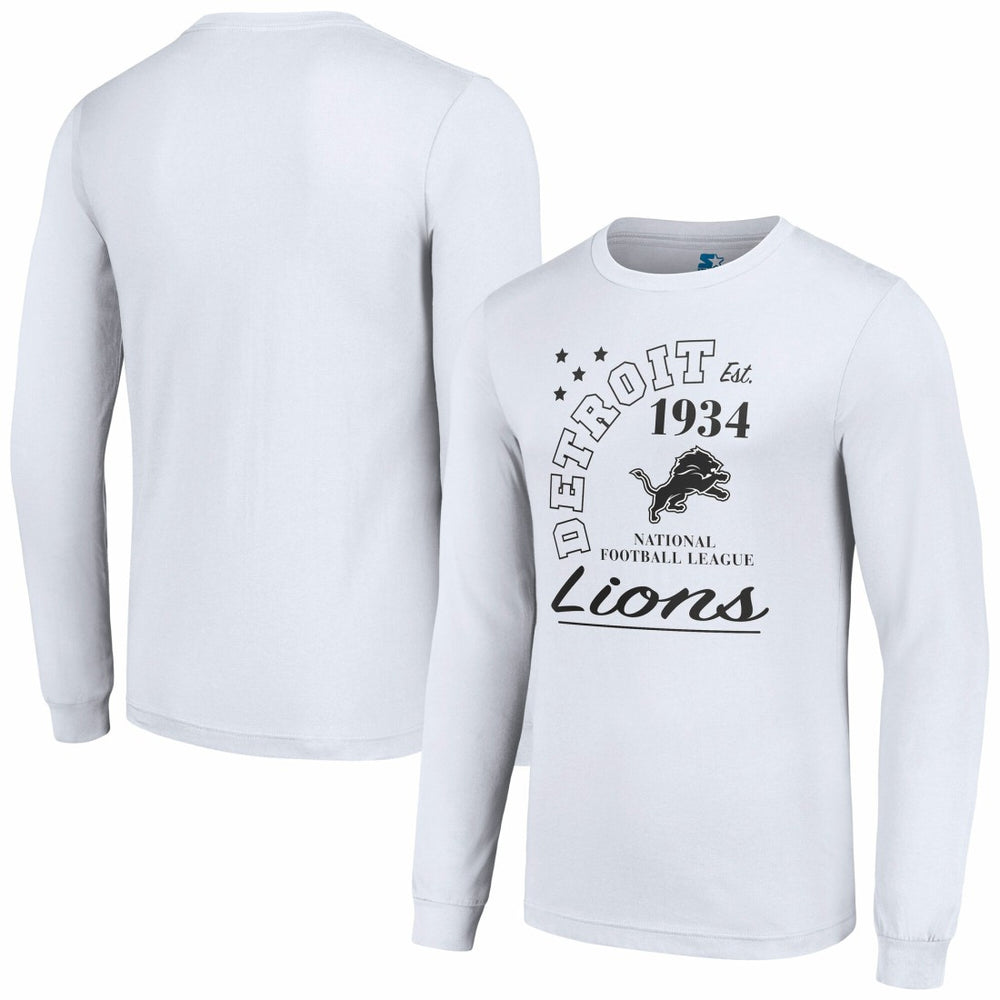 Detroit Lions Starter Arch City Long Sleeve T-Shirt - White - NFL
