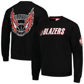 Mitchell & Ness Portland Trail Blazers Hardwood Classics There and Back Pullover Sweatshirt Black
