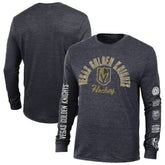Vegas Golden Knights Champion Multi-Logo Tri-Blend Long Sleeve T-Shirt - Black | NHL near me