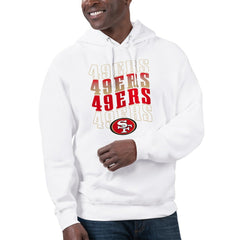 San Francisco 49ers Starter Unisex Name Drop Logo Pullover Hoodie - White - NFL