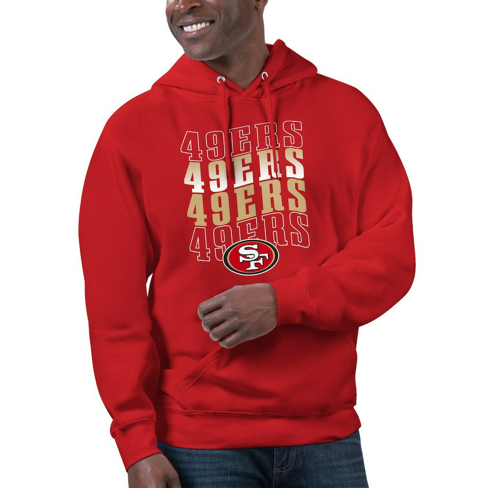 San Francisco 49ers Starter Unisex Name Drop Logo Pullover Hoodie - Scarlet - NFL