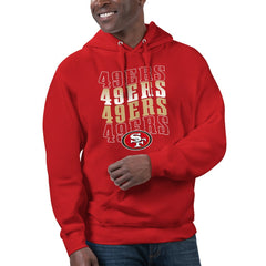 San Francisco 49ers Starter Unisex Name Drop Logo Pullover Hoodie - Scarlet - NFL