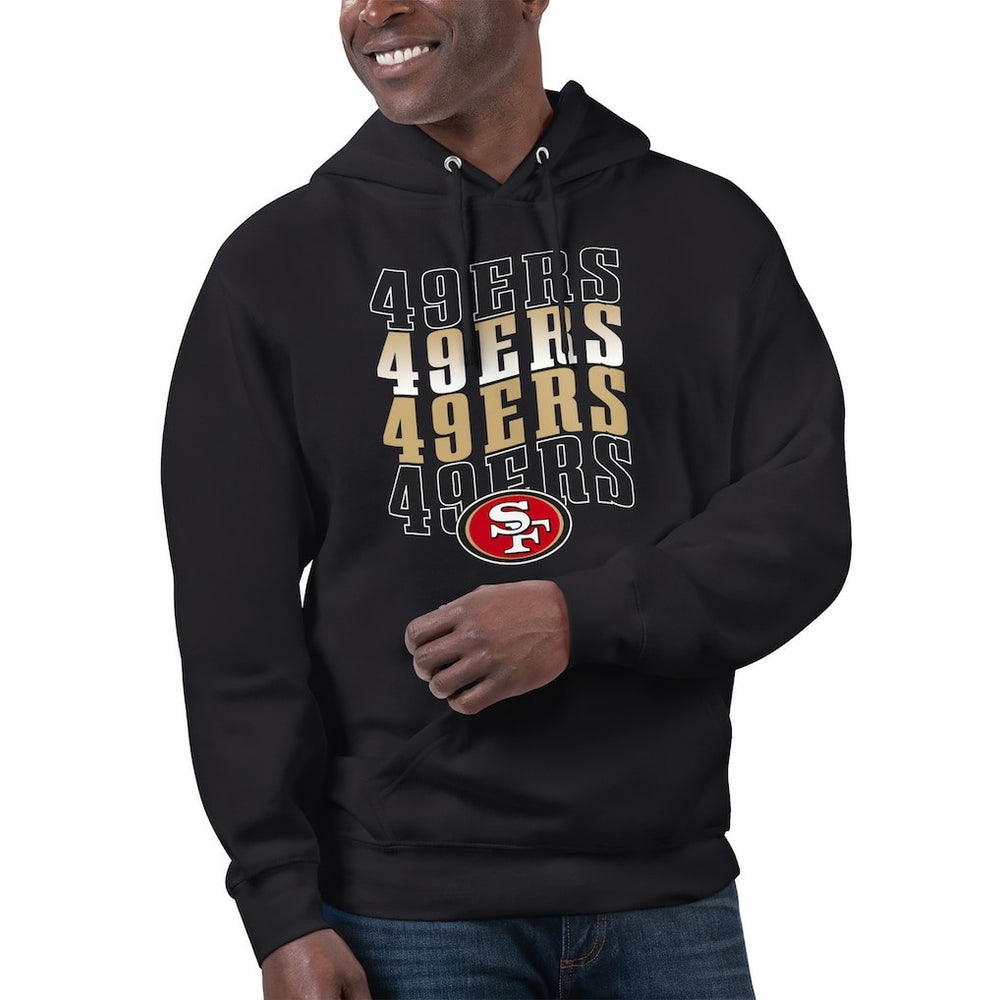San Francisco 49ers Starter Unisex Name Drop Logo Pullover Hoodie - Black - NFL