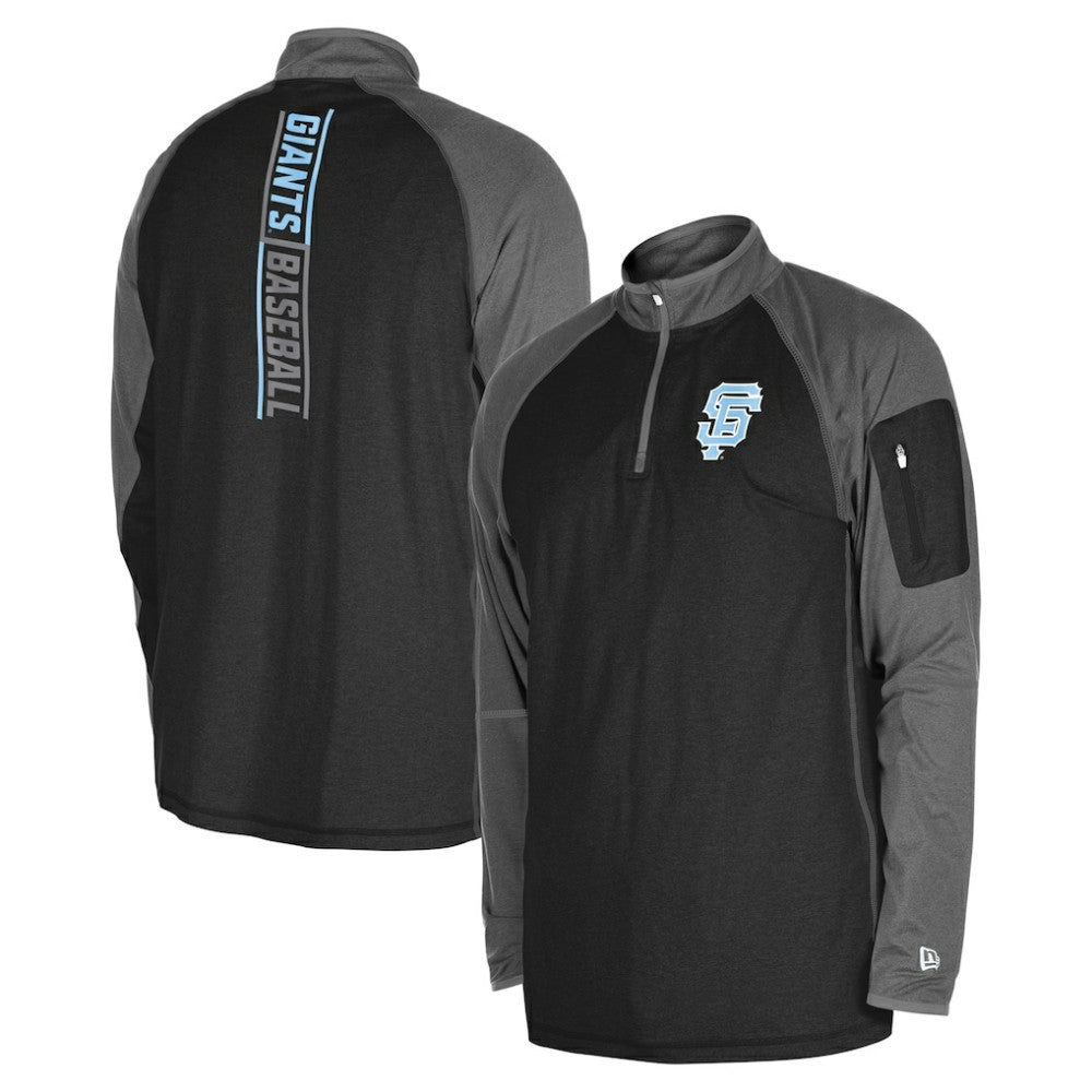 San Francisco Giants New Era Father's Day Raglan Quarter-Zip Top Sale