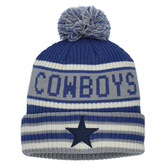 Dallas Cowboys Heritage Blindside Cuffed Knit Hat with Pom - Navy - Fanatics