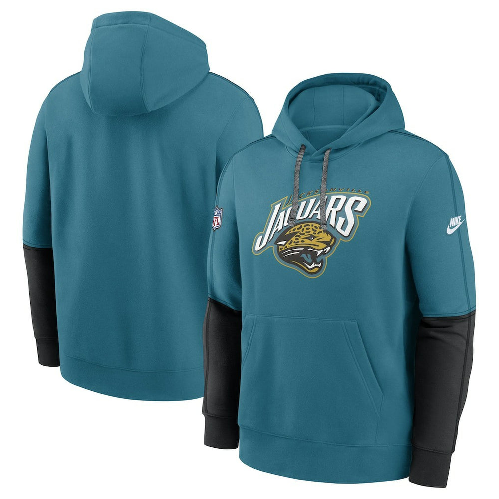 Jacksonville Jaguars Throwback Alternate Logo Team Issue Club Pullover Hoodie - Teal - Nike