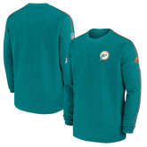 Miami Dolphins Alternate Logo Coach Long Sleeve Top - Aqua - Nike