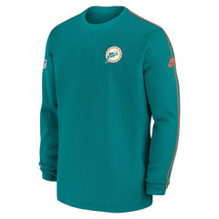 Miami Dolphins Alternate Logo Coach Long Sleeve Top - Aqua - Nike