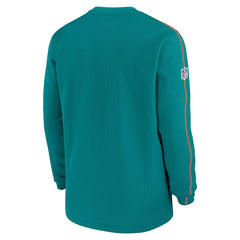 Miami Dolphins Alternate Logo Coach Long Sleeve Top - Aqua - Nike