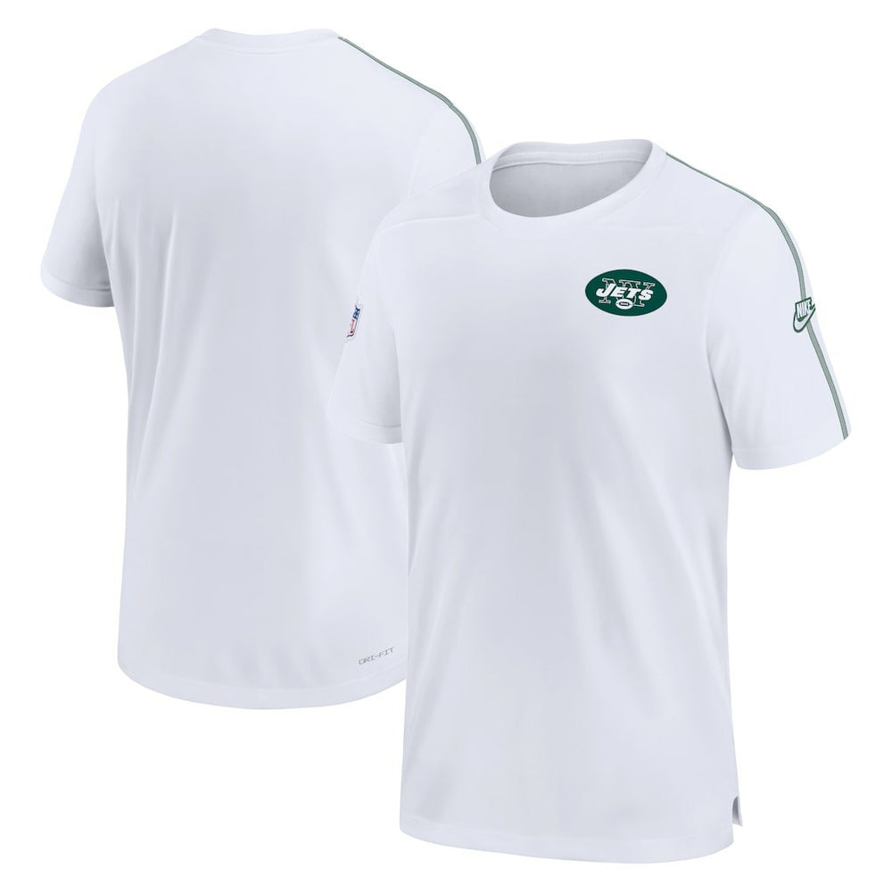 New York Jets Sideline Alternate Logo Coach Performance Top - White - Nike