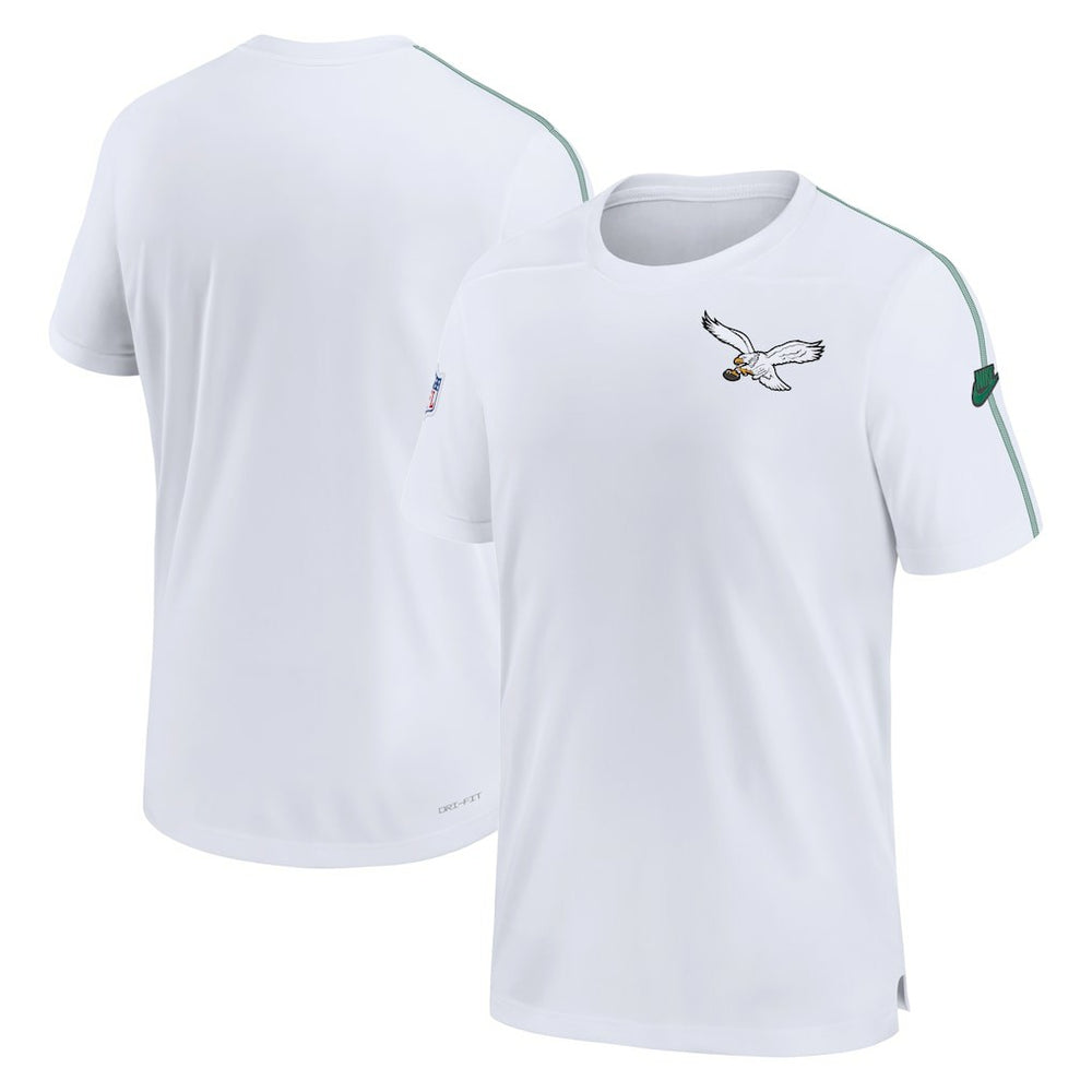 Philadelphia Eagles Sideline Alternate Logo Coach Performance Top - White - Nike