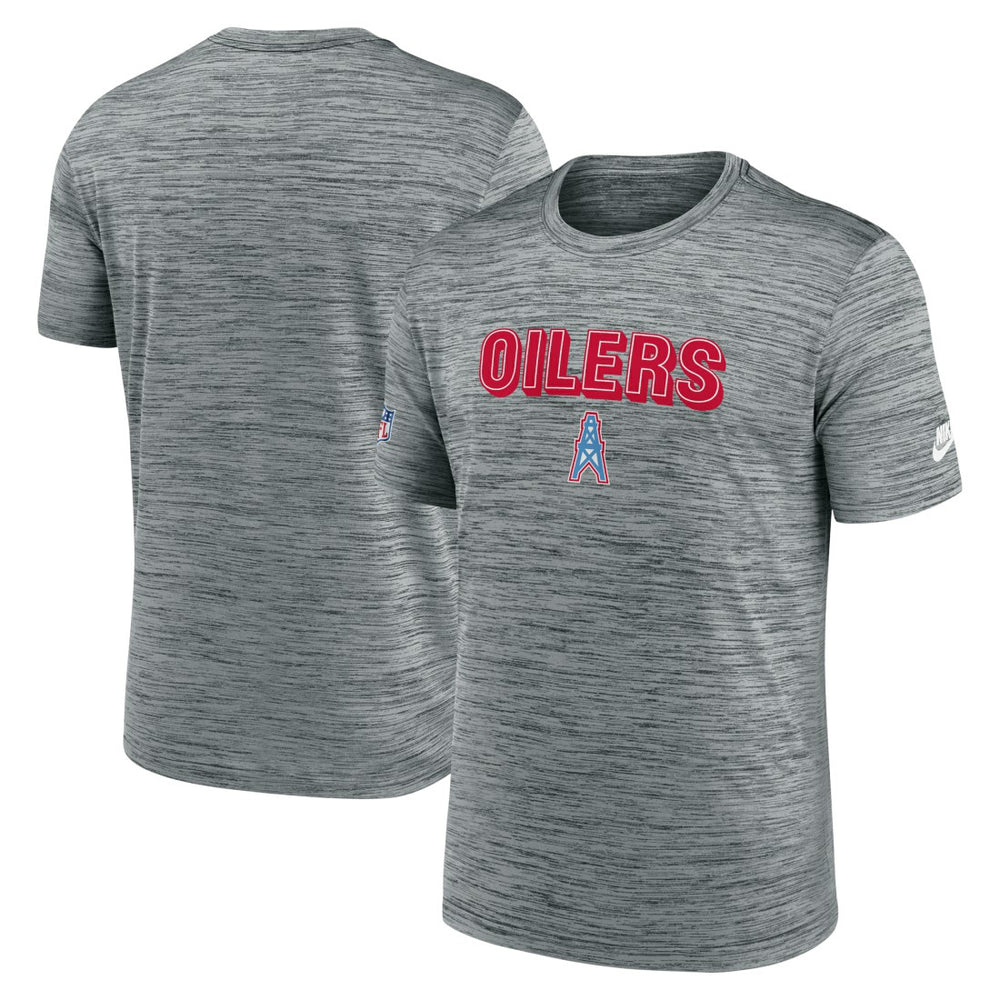 Tennessee Titans Sideline Velocity Throwback Logo Dri-FIT T-Shirt - Gray - Nike