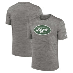 New York Jets Sideline Velocity Throwback Logo Dri-FIT T-Shirt - Gray - Nike