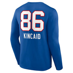 Dalton Kincaid Buffalo Bills Team Wordmark Player Name & Number Long Sleeve T-Shirt - Royal - NFL