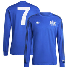 Adidas - Manchester United x George Best Originals Lifestyler Long Sleeve Jersey - Blue