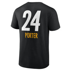 Joey Porter Jr. Pittsburgh Steelers Team Wordmark Player Name & Number T-Shirt - Black - NFL