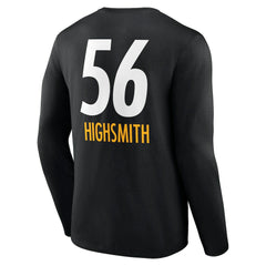 Alex Highsmith Pittsburgh Steelers Team Wordmark Player Name & Number Long Sleeve T-Shirt - Black - NFL