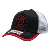 Paris Saint-Germain Unisex Strike One8th Trucker Adjustable Hat Black