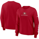 San Francisco 49ers Women's Boxy Long Sleeve T-Shirt - Scarlet - Nike