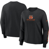 Cincinnati Bengals Women's Boxy Long Sleeve T-Shirt - Black - Nike