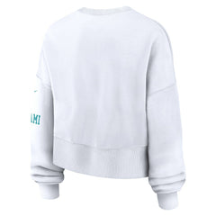 Miami Dolphins Women's Oversized Pullover Sweatshirt - White - Nike