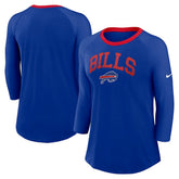 Buffalo Bills Women's 3/4 Sleeve Raglan Fashion Top - Royal - Nike