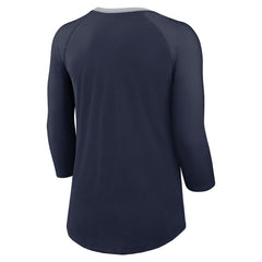 Seattle Seahawks Women's 3/4 Sleeve Raglan Fashion Top - Navy - Nike