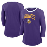 Minnesota Vikings Women's 3/4 Sleeve Raglan Fashion Top - Purple - Nike