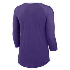 Minnesota Vikings Women's 3/4 Sleeve Raglan Fashion Top - Purple - Nike