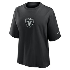 Las Vegas Raiders Women's Boxy T-Shirt - Black - Nike