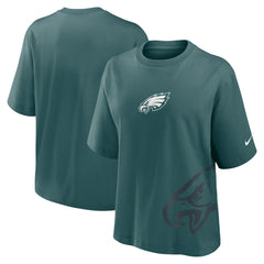 Philadelphia Eagles Women's Boxy T-Shirt - Midnight Green - Nike