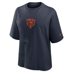 Chicago Bears Women's Boxy T-Shirt - Navy - Nike