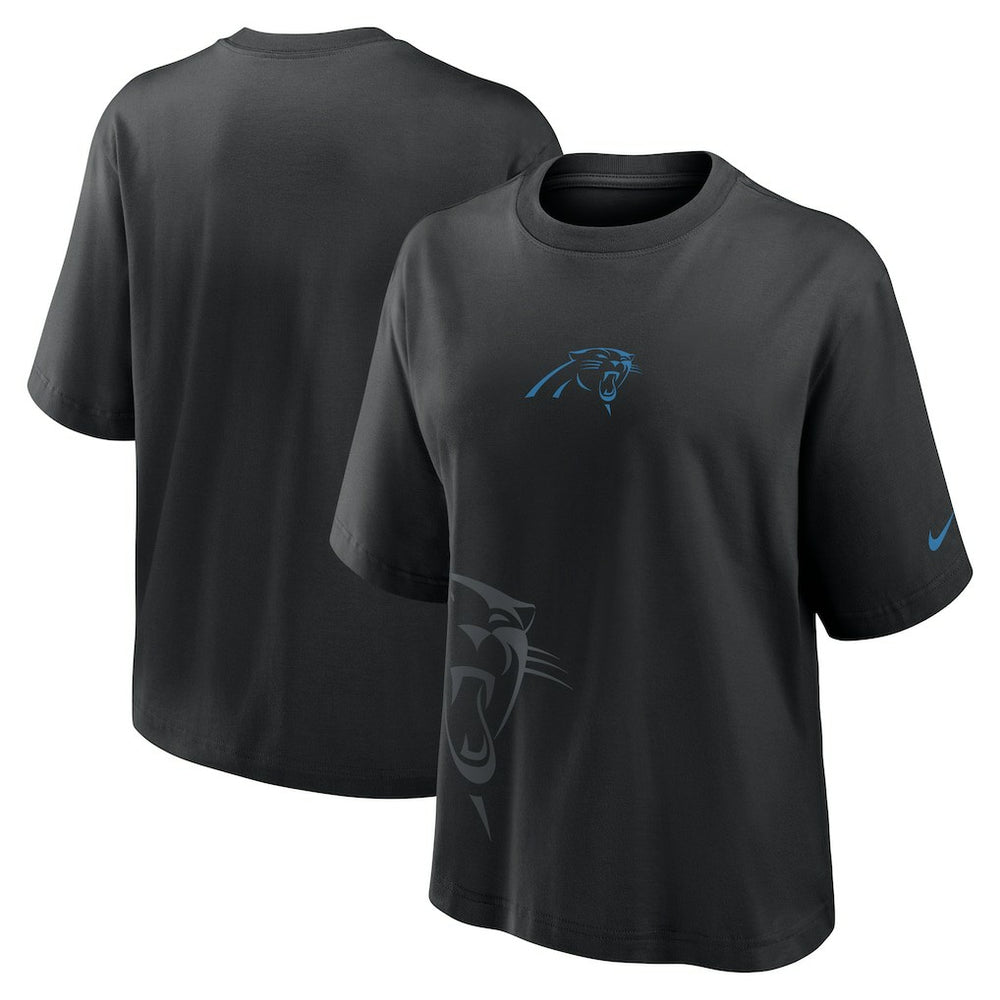 Carolina Panthers Women's Boxy T-Shirt - Black - Nike