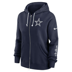 Dallas Cowboys Women's Plus Size Phoenix Full-Zip Hoodie - Navy - Nike