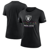 Las Vegas Raiders Women's 2024 NFL Crucial Catch Tri-Blend T-Shirt - Black - Nike