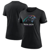 Carolina Panthers Women's 2024 NFL Crucial Catch Tri-Blend T-Shirt - Black - Nike