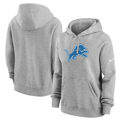 Detroit Lions Women's Club Fleece Hoodie - Heather Gray - Nike