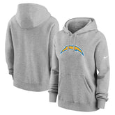 Los Angeles Chargers Women's Club Fleece Hoodie - Heather Gray - Nike