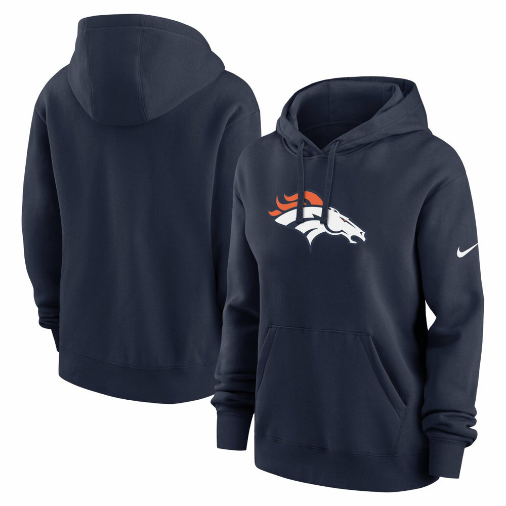 Denver Broncos Women's Club Fleece Hoodie - Navy - Nike