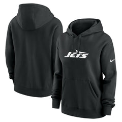 New York Jets Women's Club Fleece Hoodie - Black - Nike