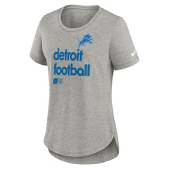 Detroit Lions Women's Team Shout-Out Tri-Blend T-Shirt - Heather Gray - Nike